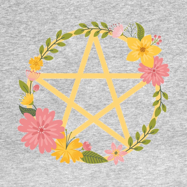 Midsummer Floral Pentacle Design Cheeky Witch® by Cheeky Witch